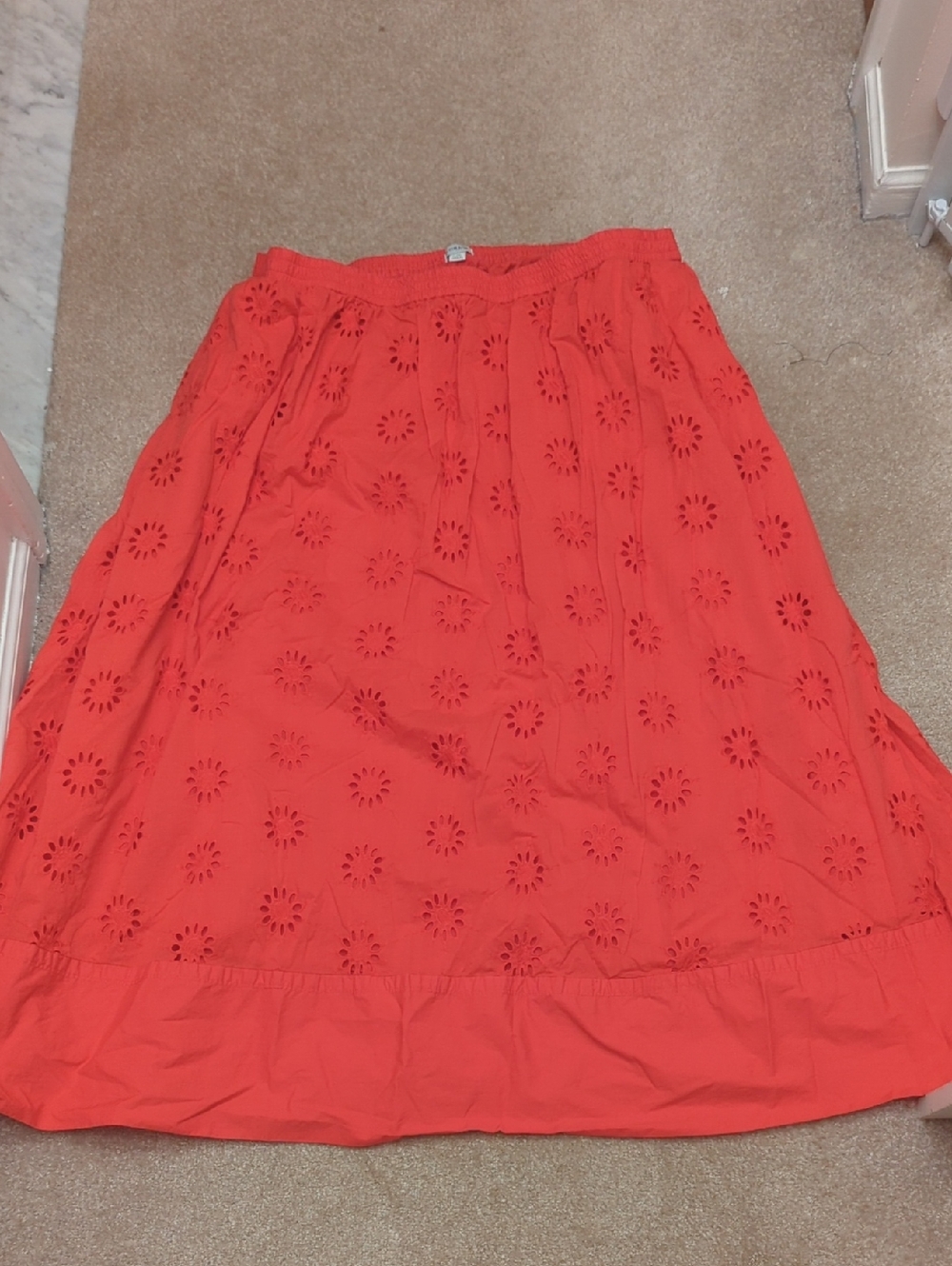 J. Crew Hibiscus Eyelet A-Line Women's Skirt